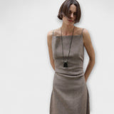 Clara - Vestido maxi vaporoso de lino