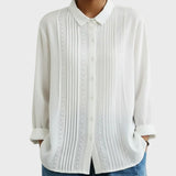 Amalie | Camisa blanca con encaje y pliegues