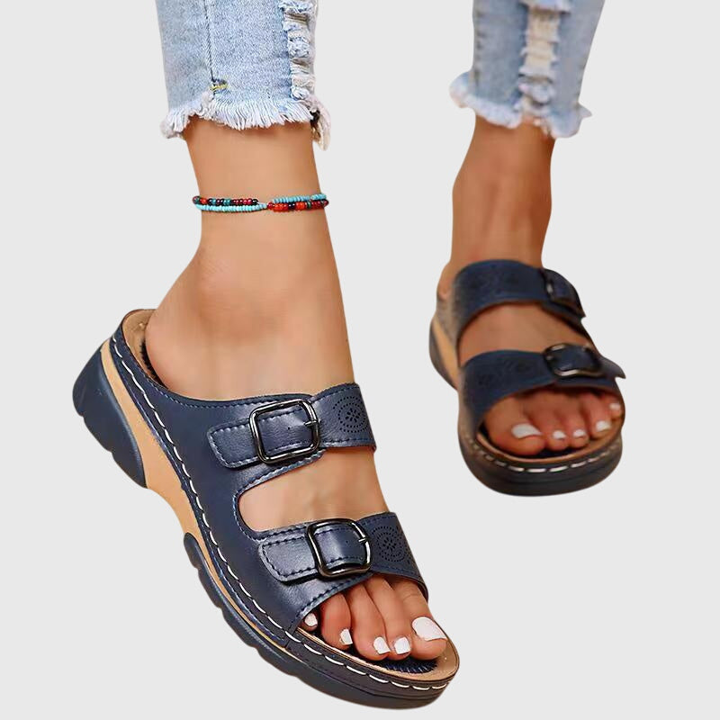 Diora™ | Sandalias ortopédicas de piel