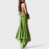 Elodie - Elegante vestido maxi asimétrico