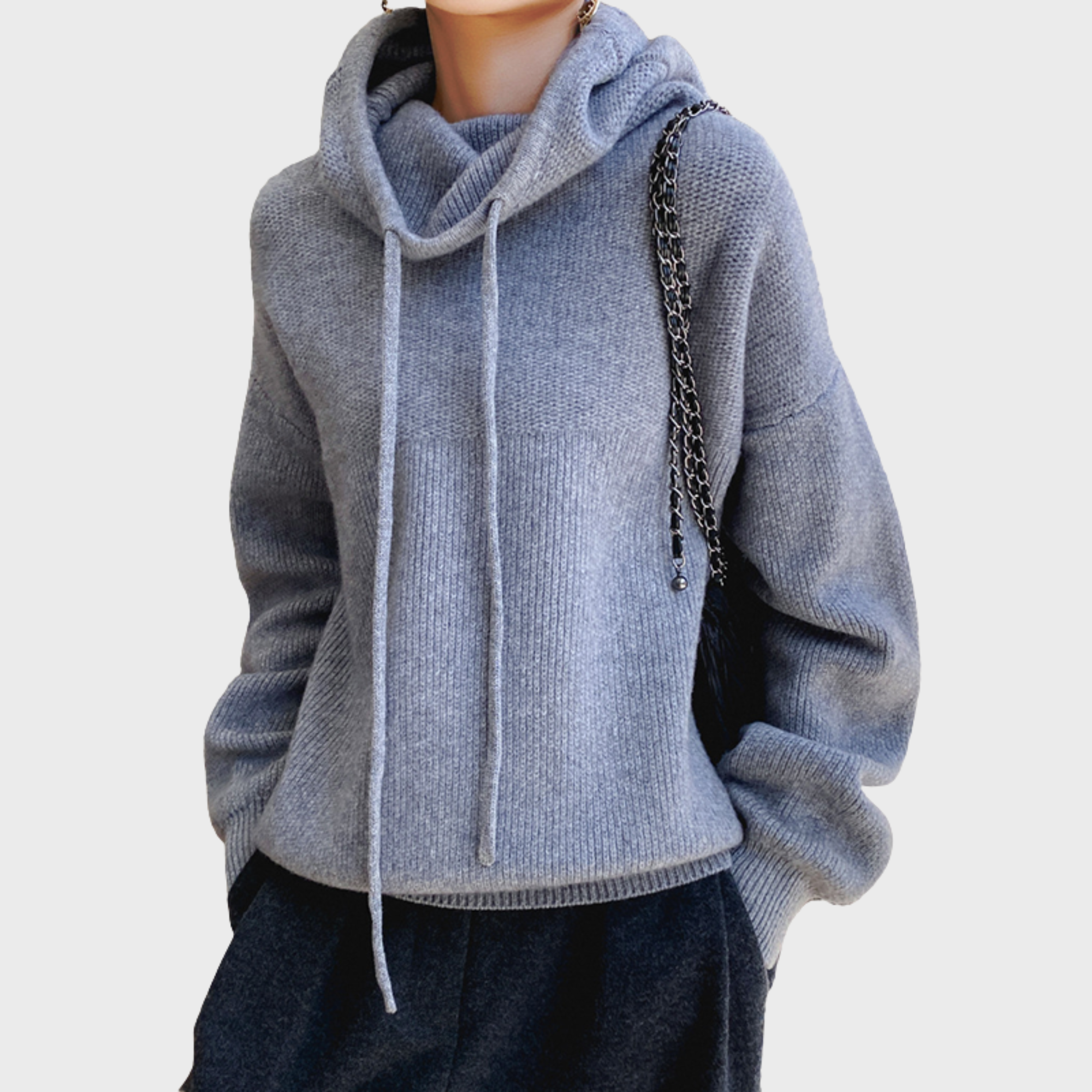 Adéla | Cómodo suéter de punto con capucha para un estilo elegante y casual