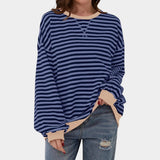 Tereza – sudadera de rayas con detalles azules