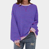 Tereza – sudadera de rayas con detalles azules