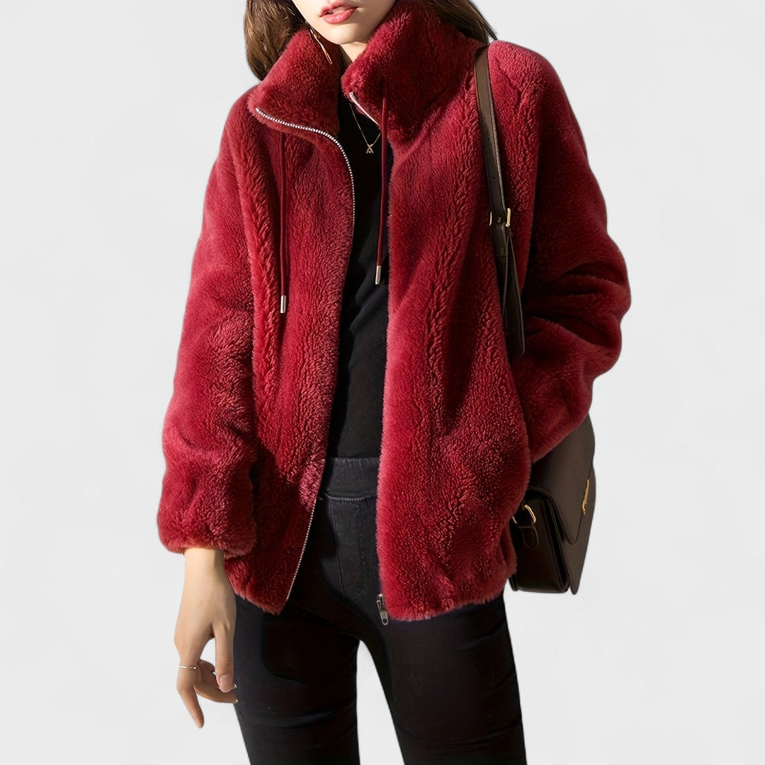 Mila | Chaqueta de peluche de lujo con cremallera