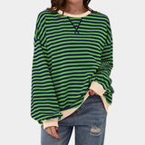 Tereza – sudadera de rayas con detalles azules