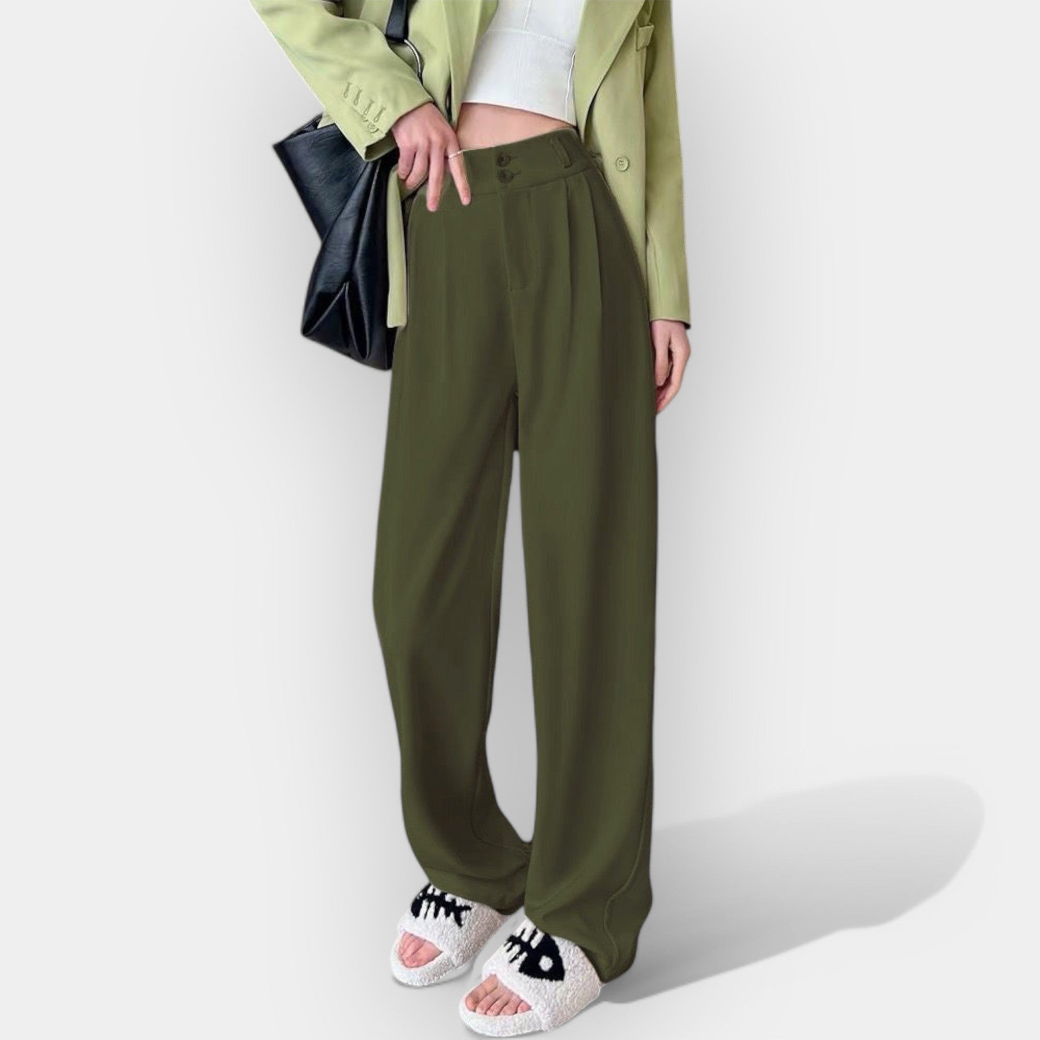 Pantalones anchos estilo coreano