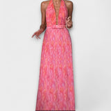 Seraphina - Elegante Vestido Maxi con Cuello Halter y Escote en V