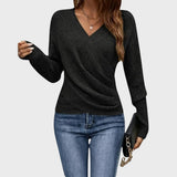 Sofie | Jersey trenzado con cuello cruzado