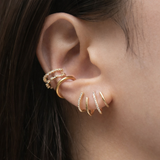Alma – Pendientes de espiral chapados en oro