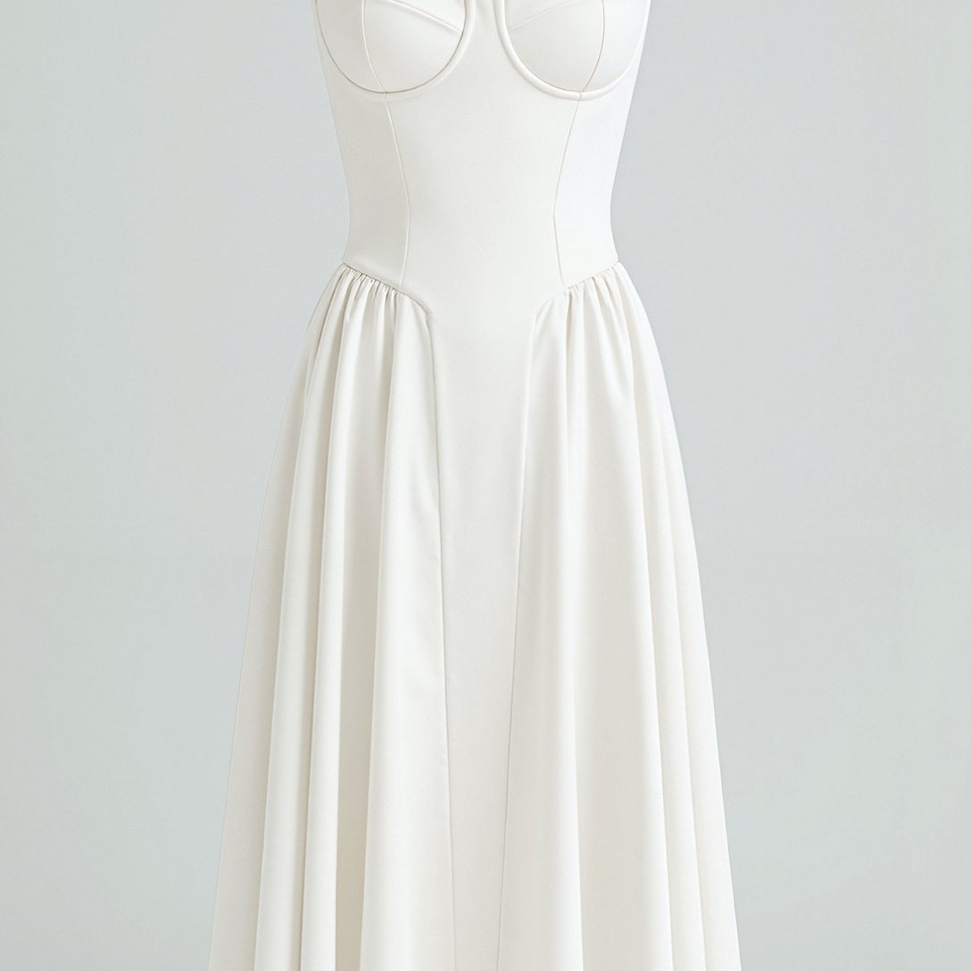 Odete - Vestido midi con corsé estructurado