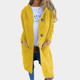 Adriana - Cárdigan largo elástico con botones