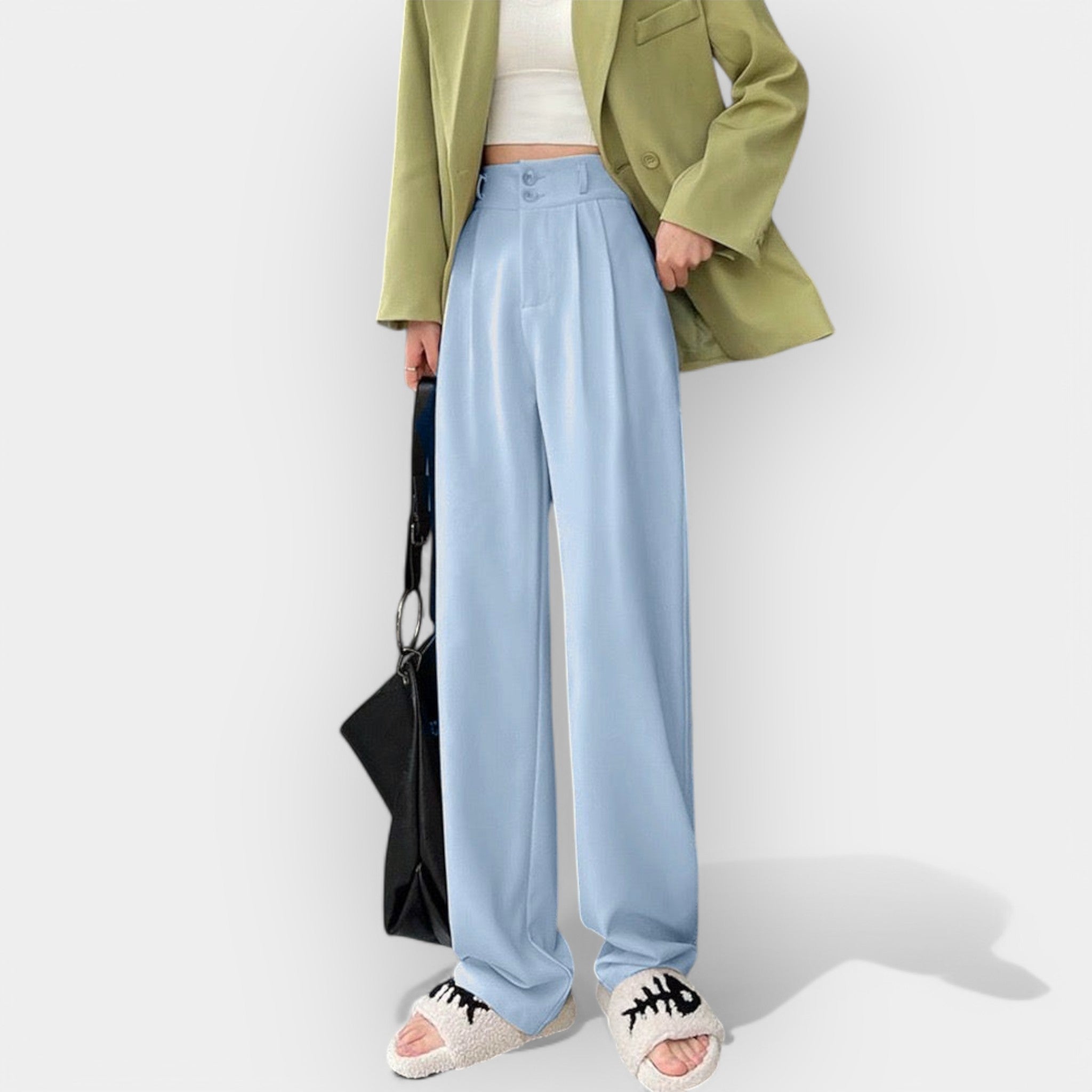 Pantalones anchos estilo coreano
