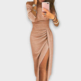 Lena - Elegante vestido con hombros descubiertos