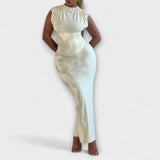 Vesper - Vestido largo sin tirantes estilo corsé