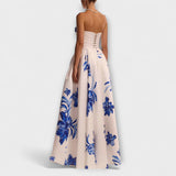 Rosalie - Vestido maxi floral elegante con hombros descubiertos