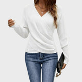 Sofie | Jersey trenzado con cuello cruzado