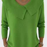 Barbora | Jersey elegante de punto con cuello prominente