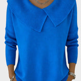 Barbora | Jersey elegante de punto con cuello prominente