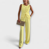 Wilhelmina - Elegante top y pantalón sin tirantes