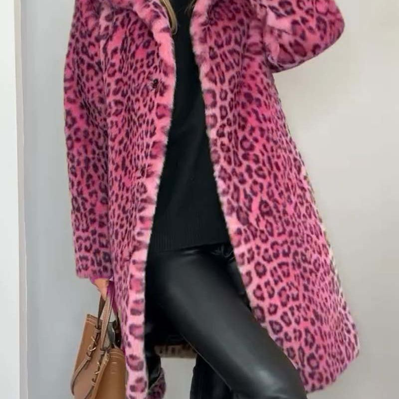 Leia - Abrigo Largo de Leopardo
