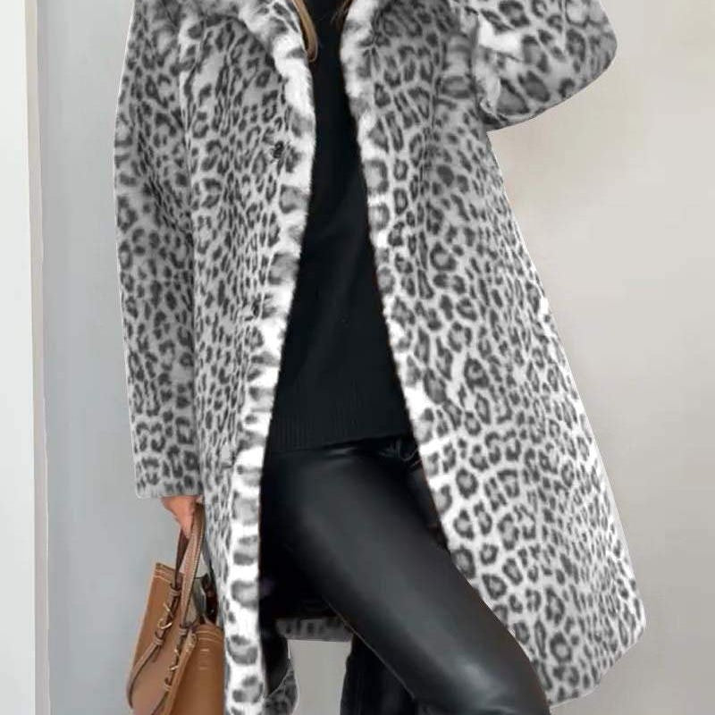 Leia - Abrigo Largo de Leopardo