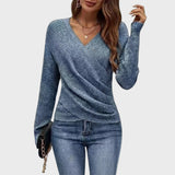 Sofie | Jersey trenzado con cuello cruzado