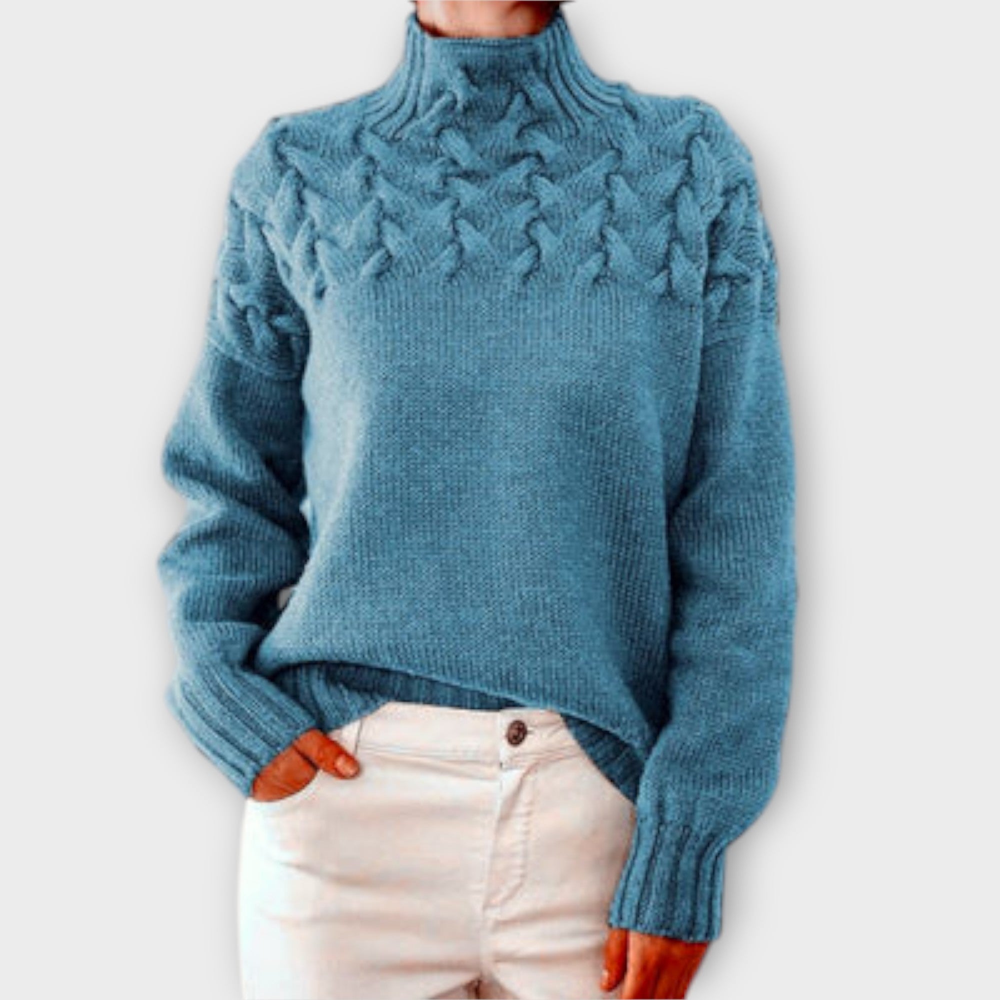 Ivana | Elegante jersey de punto con cuello alto