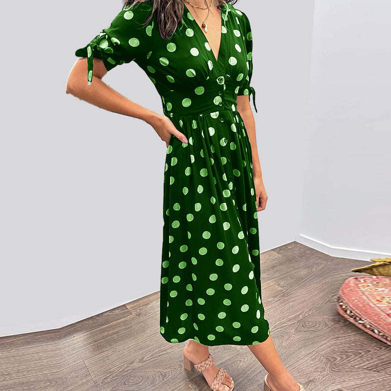 Monica™ | Vestido Elegante de Lunares