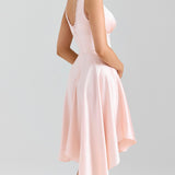 Élodie | Vestido Romance Suave Satén Brillante & Encaje Delicado