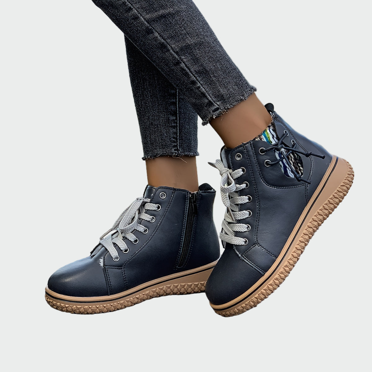 Botas de tobillo ortopédicas de cuero