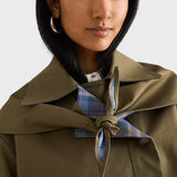 Beatrix | Chaqueta capa de algodón a cuadros