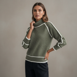 Vynera | Elegante Cuello Alto Verde