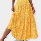 Adela Sofisticada Falda Floral Cintura Elástica