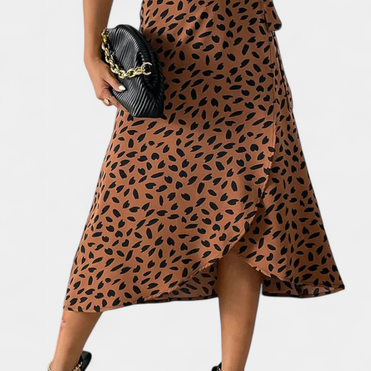 Camila | Falda cruzada estilo bohemio con estampado asimétrico