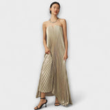 Michelle - Maxi vestido Sweetheart de flores naranjas