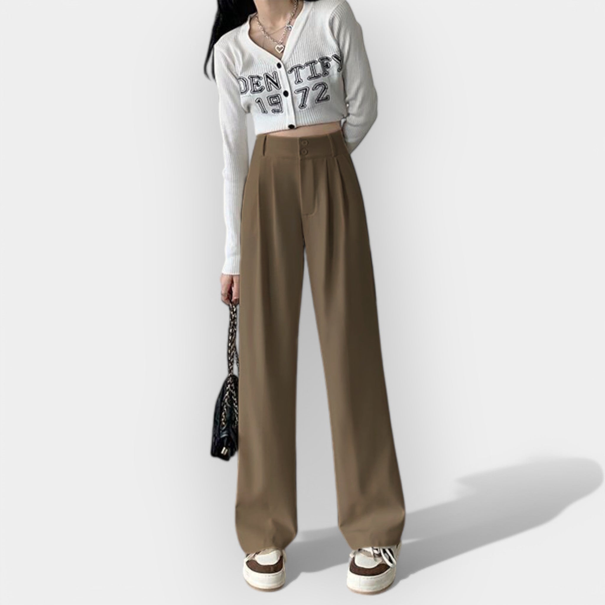 Pantalones anchos estilo coreano