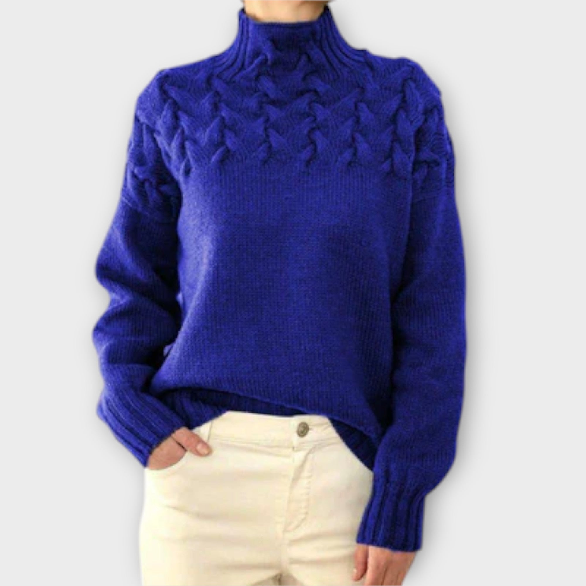 Eva - Suéter de mujer con diseño trenzado detallado