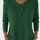 Barbora | Jersey elegante de punto con cuello prominente