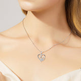 Zahira™ | Collar Huella y Corazón Circonitas