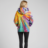 Svetlana - Sudadera con capucha con motivos de patchwork vibrantes