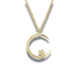 Jesmyra - Collar con colgante de luna y estrella
