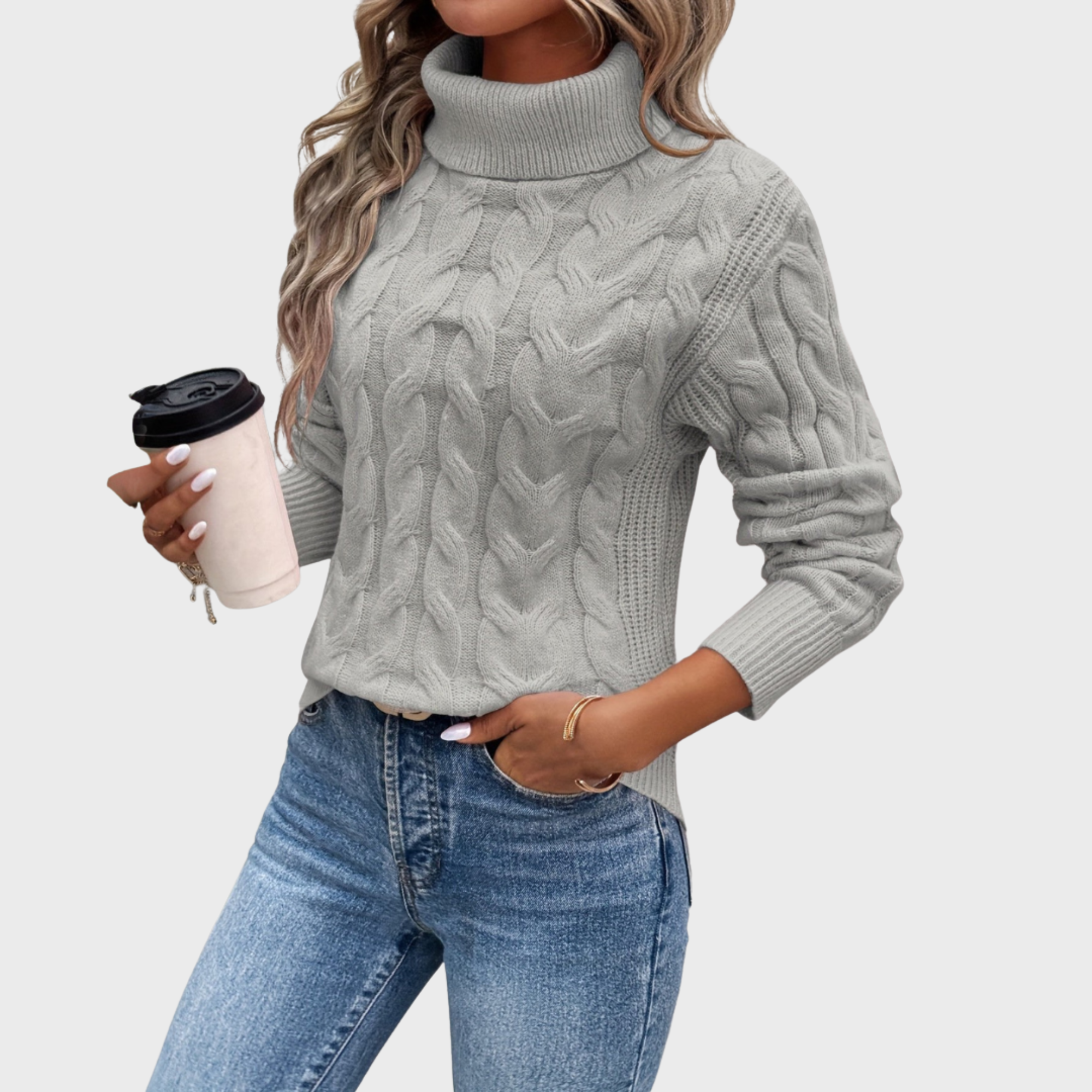 Grace | Jersey de cuello alto elegante