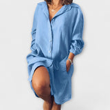 Blusa de lino informal para el día a día