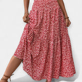 Adela Sofisticada Falda Floral Cintura Elástica
