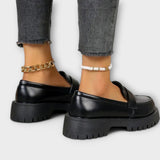 Mocasines de satén ortopédicos antideslizantes Eva Elegant