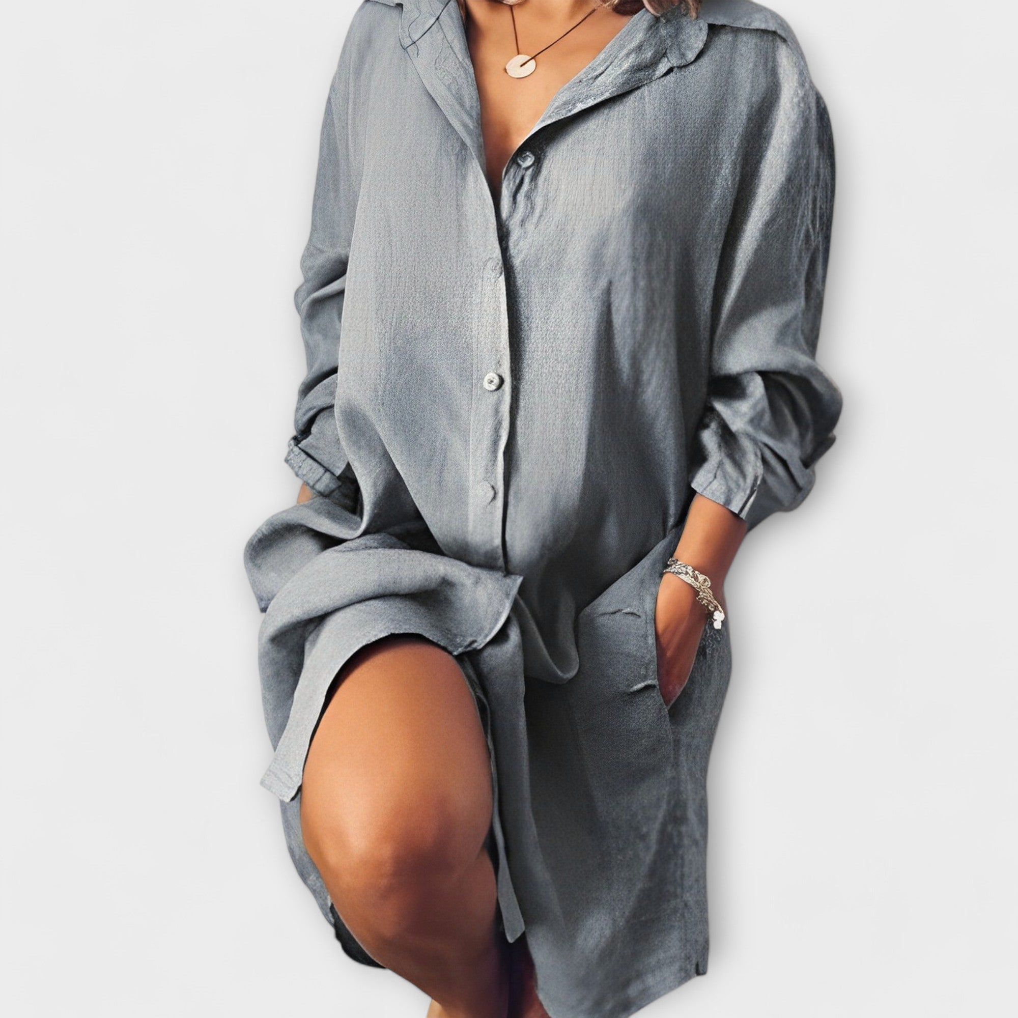 Blusa de lino informal para el día a día
