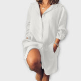 Blusa de lino informal para el día a día