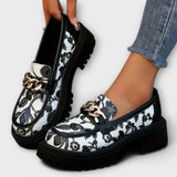 Mocasines elegantes retro con hebilla metálica de Anna, ligeros para el verano.