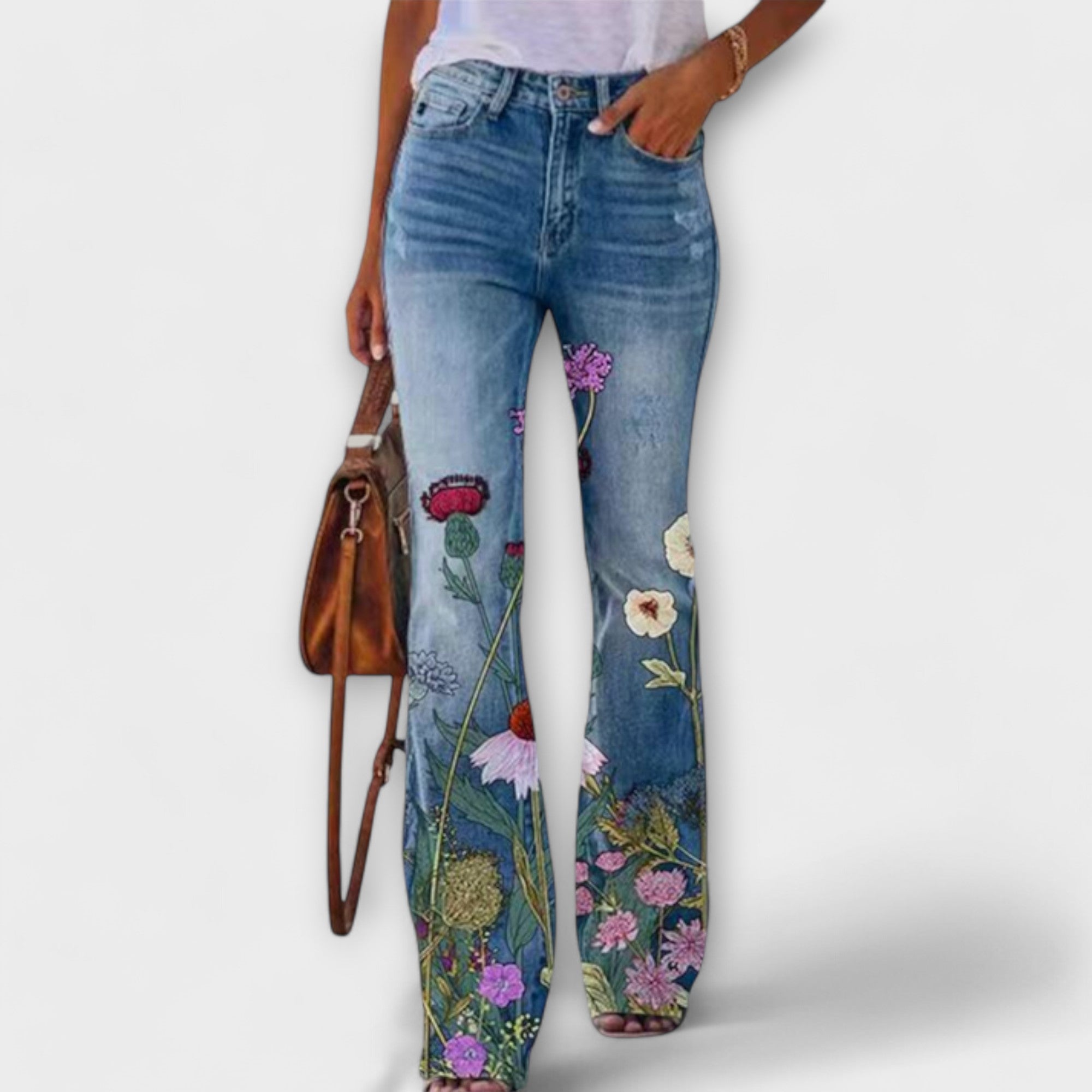 Pantalones con estampado floral