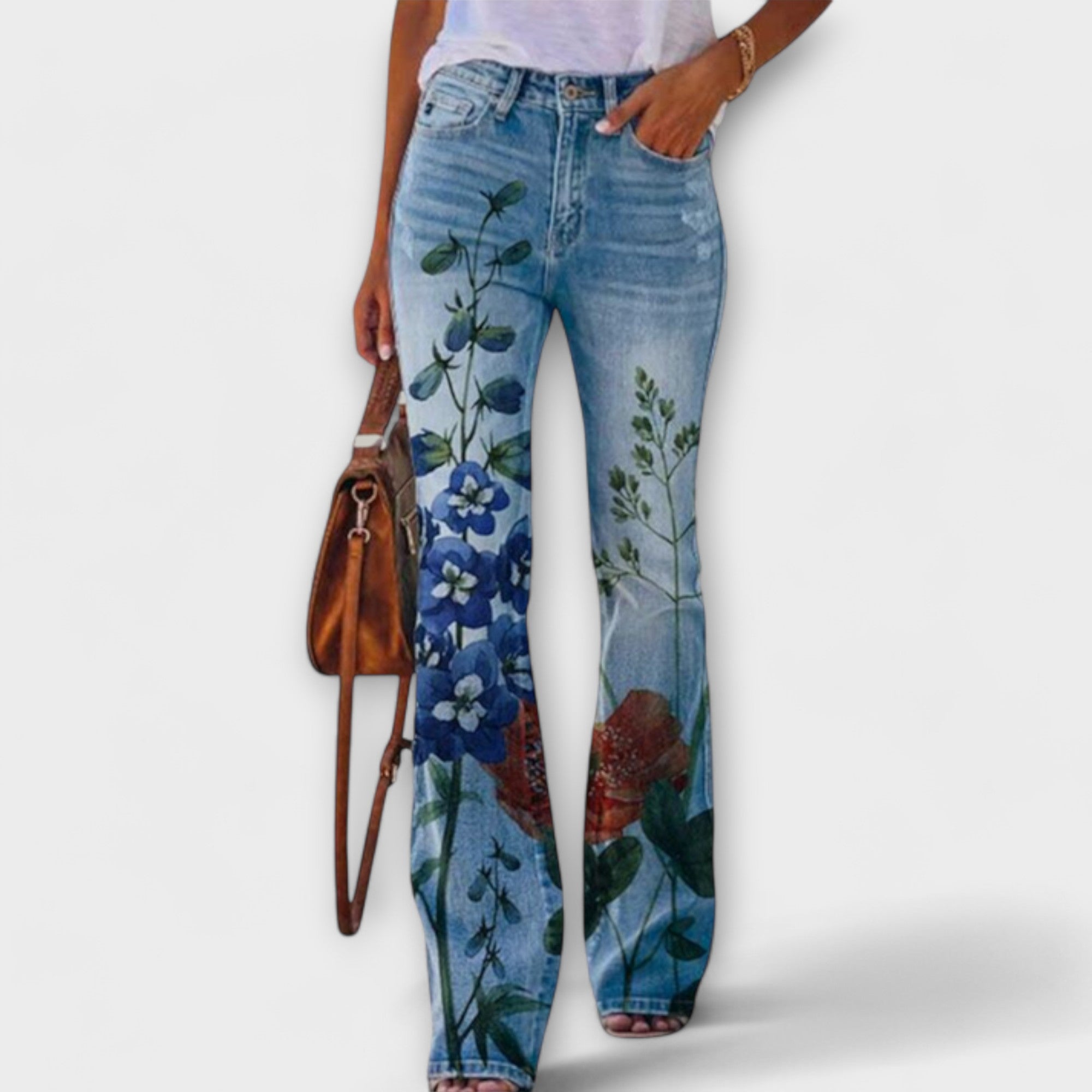Pantalones con estampado floral